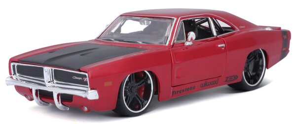 Dodge Charger R/T 1969 1/24 Red Model Car by Maisto Licensed Detail