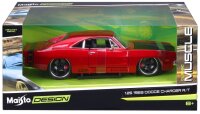 Dodge Charger R/T 1969 1/24 rot Modellauto von Maisto detailgetreu lizenziert
