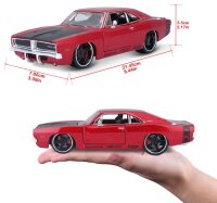 Dodge Charger R/T 1969 1/24 rot Modellauto von Maisto detailgetreu lizenziert