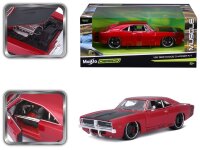 Dodge Charger R/T 1969 1/24 rot Modellauto von Maisto detailgetreu lizenziert