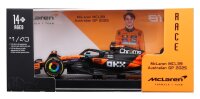 McLaren F1 MCL39 1/43 Oscar Piastri 2025 Bburago Modellauto in Plexiglas