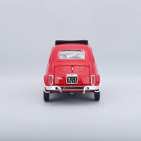 Fiat 500 L 1968 1/24 Rot Modellauto mit Öffnenden Türen und Steuer