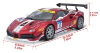 Ferrari 488 Challenge Bausatz 1/24 rot von Bburago - Detailgetreues Modell