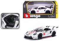 Porsche 911 RSR GT 1:24 Modellauto Weiss mit Öffnenden Türen und Steuer