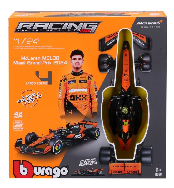 McLaren F1 MCL38 1/24 Modellbausatz Norris 2024 - Metall, schraubbar, leimfrei