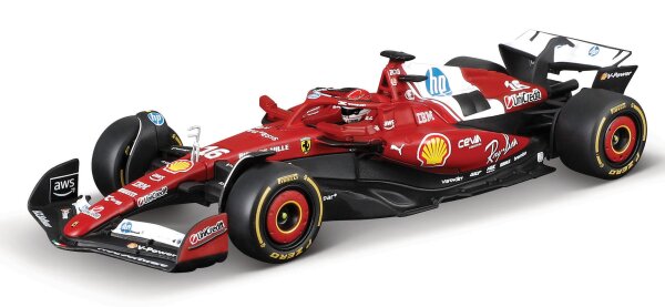 Ferrari F1 SF-25 1/43 Leclerc 2025 Bburago Detailgetreu in Plexiglas