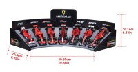 F1 7-Piece Display Curve Ferrari 1/43 with 7 Formula 1...