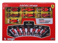 F1 7er-Set Displaykurve Ferrari 1/43 mit 7 Formel 1-Autos der Jahre 2010-2024