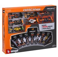 F1 7er-Set McLaren Displaykurve 1:43 mit 7 Formel 1-Autos 2022-2024