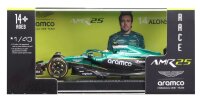 Aston Martin F1 AMR25 1/43 Alonso 2025 Bburago Modell mit Gravurschild