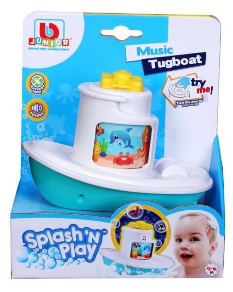 Splashn Play Tugboat mit Musik von BB Junior für unvergesslichen Spielspaß