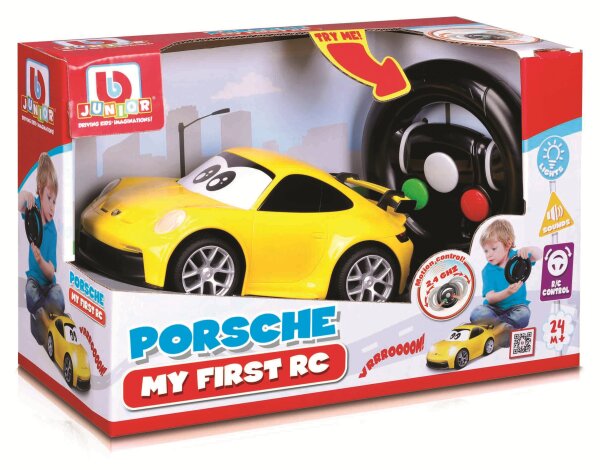 RC Porsche mit Licht und Sound für Kinder ab 2 Jahren - Spielspaß pur!