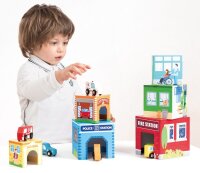 Stacking Tower with 6 Cars for Colors and Sizes - Fun for Little Car Fans