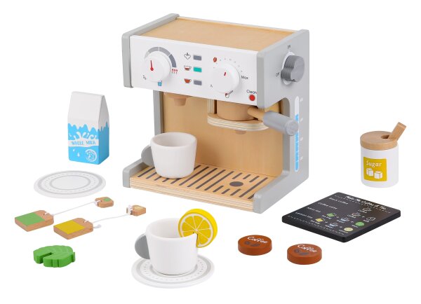 Coole Kaffeemaschine mit 14 Zubehörteilen für perfekten Kaffeegenuss