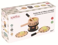 Nachhaltiges Fondue Set mit Teller und Gabeln für Kinder und Familie