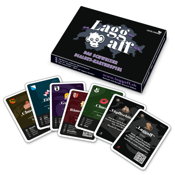 Laggaff Dialektkarten-Spiel für fuchstüüfelswildes Mundartvergnügen