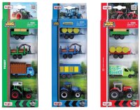 Maisto Farm 4er-Set Traktoren und Lieferwagen aus Metall...