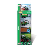 Maisto Farm 4-Piece Set of Metal and Plastic Tractors and Trucks