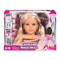 Charlene Super Magic Nails Schmink- und Frisierkopf mit 180 Fingernägeln