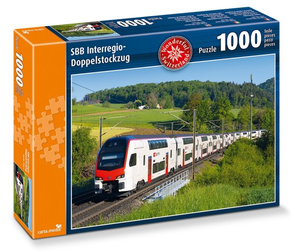 Puzzle 1000 Teile SBB Interregio Doppelstockzug 70x50cm von Carta Media