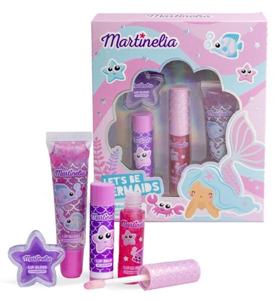 Lets Be Mermaids Lip Magic Set mit 3 Lipgloss und 1 Lippenbalsam