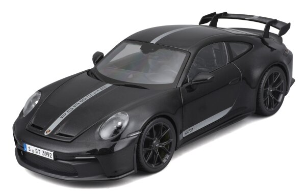 Porsche 911 GT3 2022 1/18 schwarz Modellauto von Maisto lizenziert und detailgetreu