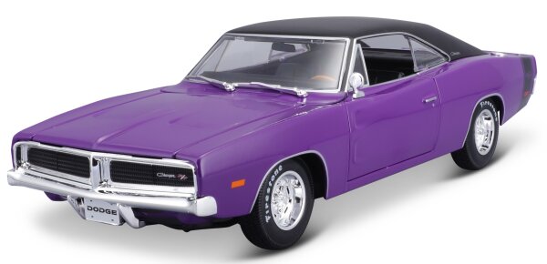 Maisto 1/18 Scale Licensed Purple 1969 Dodge Charger R/T Model Car