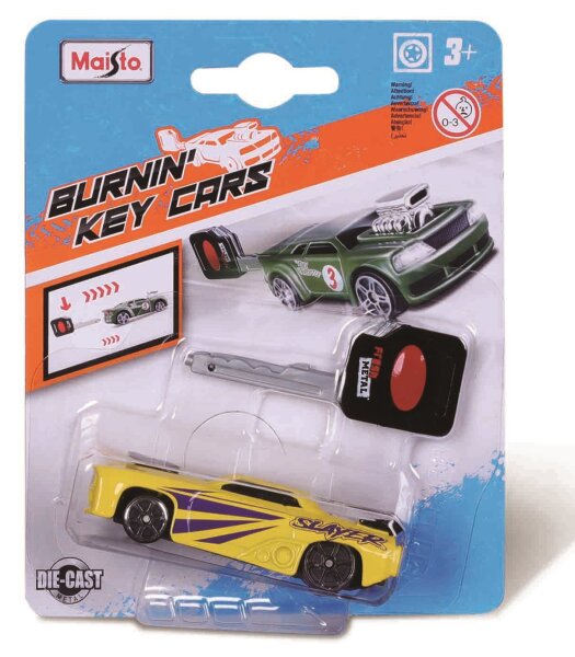 Maisto Burning Key Cars Metall Modellautos mit Katapultfunktion 8cm