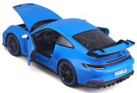 Porsche 911 GT3 2022 1/18 Scale Model Car Blue by Maisto Licensed
