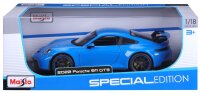 Porsche 911 GT3 2022 1/18 Scale Model Car Blue by Maisto Licensed