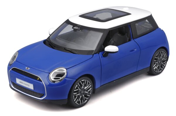 Mini Cooper SE 2024 1/24 Modellauto blau von Maisto detailgetreu lizenziert