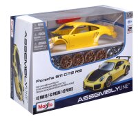 Porsche 911 GT2 RS 1/24 Bausatz gelb mit 2 Felgensätzen und Schraubenzieher