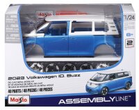 Volkswagen ID Buzz Model Kit 1/24 Blue Metal Model with...