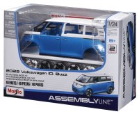 Volkswagen ID Buzz Bausatz 1/24 blau Metallmodell mit Schraubenzubehör