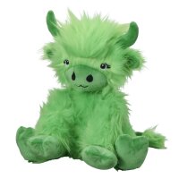 Flauschige grüne Hochlandkuh 25cm Kuscheltier...