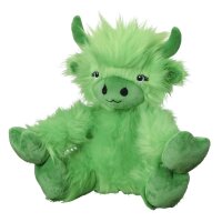 Fluffy Green Highland Cow 25cm Plush Toy for Little...