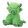 Flauschige grüne Hochlandkuh 25cm Kuscheltier für kleine Tierfans