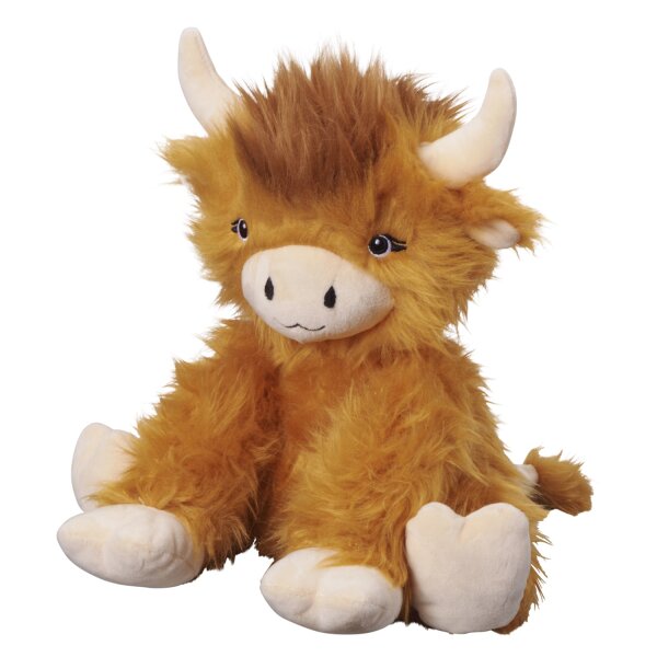 Flauschige Hochlandkuh 25cm braun - Kuscheltier für kleine Tierfans