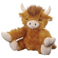 Flauschige Hochlandkuh 25cm braun - Kuscheltier für...