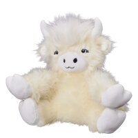 Fluffy Highland Cow 25cm Beige Plush Toy for Little...