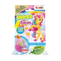 Inkee Überraschungsbadekugel Galupy Unicorn mit Karamellduft und Farben