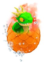 INKEE Surprise Badebombe Dragons Box mit Cola-Orange Duft und Sammelfiguren