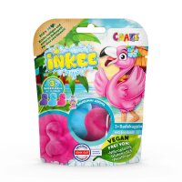 Inkee Flamingo Badebomben Multipack 3 Stück mit Jojobaöl und Kaugummi-Duft