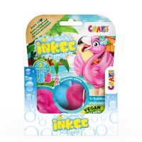 Inkee Flamingo Badebomben Multipack 3 Stück mit Jojobaöl und Kaugummi-Duft