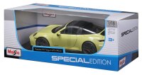 Porsche 911 Targa 4 GTS 1/18 Scale Model Car Yellow by Maisto