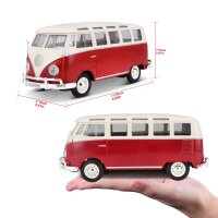 Volkswagen Bulli T1 Samba Van 1/24 Red Detailed Model Car...
