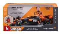 McLaren F1 MCL38 2024 1/24 Piastri Metall Modellauto Bburago mit Figur