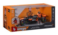 McLaren F1 MCL38 2024 1/24 Piastri Metall Modellauto Bburago mit Figur