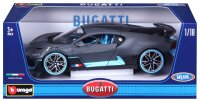 Bugatti Divo 1/18 grau Modellauto mit funktionierendem Steuer und Öffnungsfunktionen