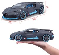 Bugatti Divo 1/18 grau Modellauto mit funktionierendem Steuer und Öffnungsfunktionen